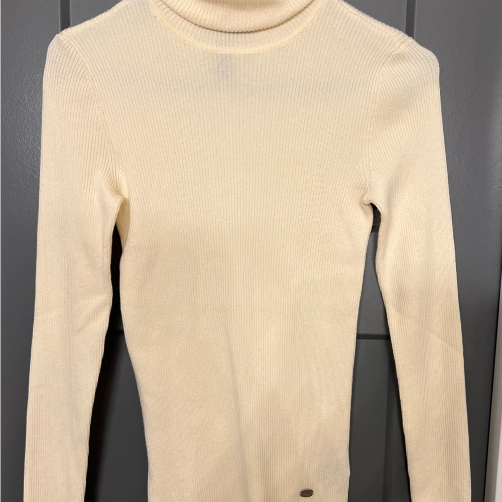 Lauren Ralph Lauren petite Cream Turtleneck Sweater size XS Classic